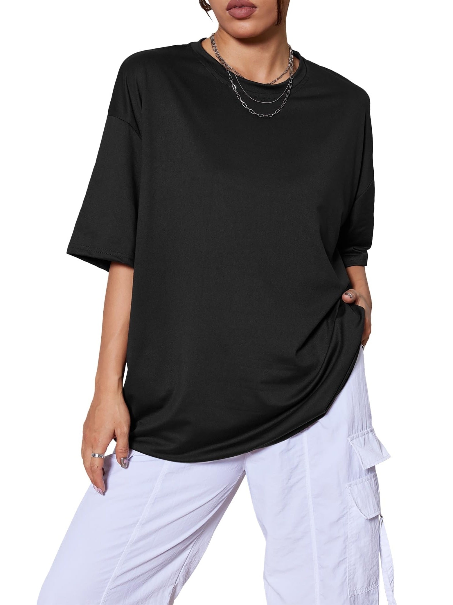 Women's Mixed colors Polyester T-Shirt - product view 6