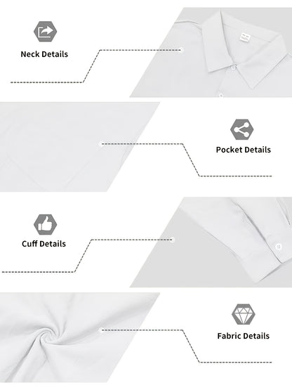 Men's Linen Casual 2pcs Set Breathable Long Sleeve Shirt & Pants Set Semi-Formal Casual Beach Vacation Wear
