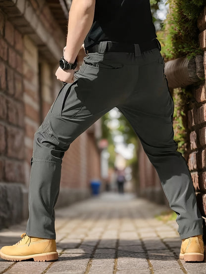 2-Pack Men'S Outdoor Tactical Cargo Pants, Multifunctional Pockets, Lightweight And Durable Work Pants, (Belt Included) Suitable For Camping, Hiking And Fishing, Suitable For Spring, Summer And Autumn Seasons