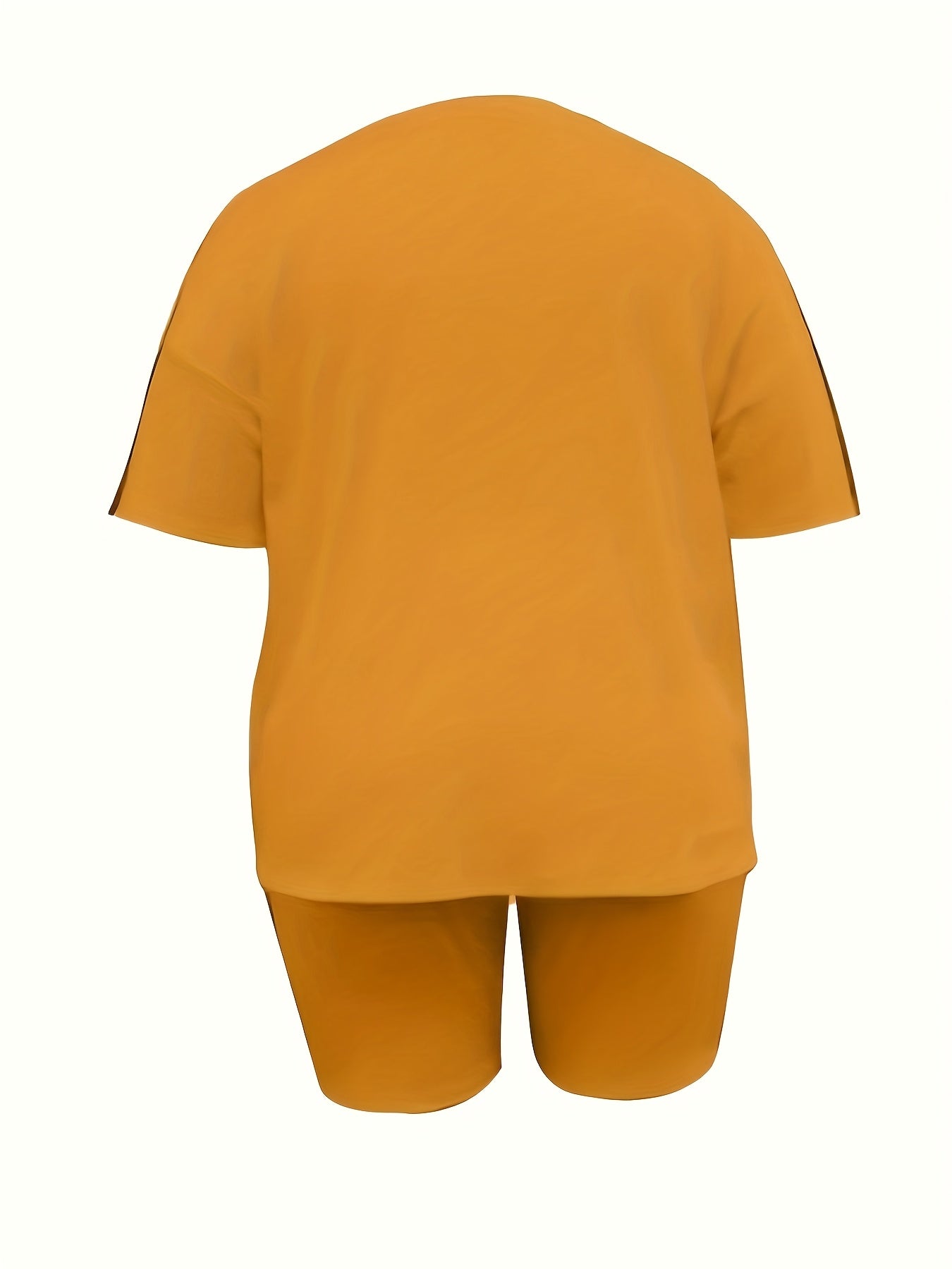2026 Loose And Versatile Plus Size Clothing Two-piece Set, Soft And Comfortable, Women's Plus Letter Printing, Natural Modeling, Can Be Matched with A Variety Of Sets, Show Your Unique Casual Fashion, Game Day Outfit, Football Fan Gear for All Fans