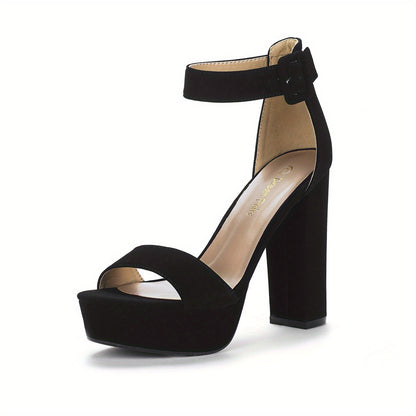 Women Heeled Sandals Pumps for Party for Wedding Womens High Heel Platform Pump Sandal with Ankle Strap Brand Shoes for Ladies Fashion Classic, Women Shoes