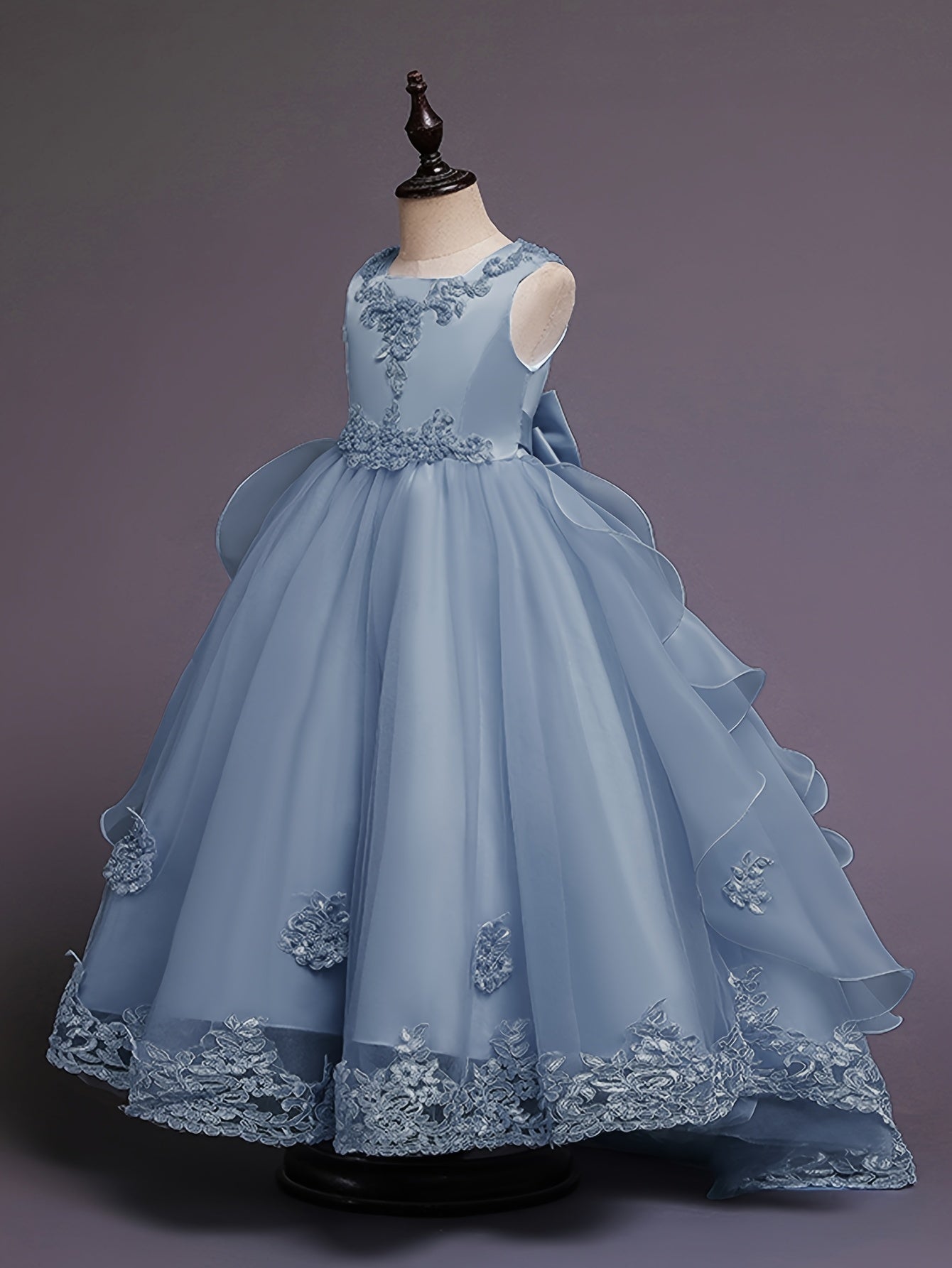 (Size Is Slightly Larger, Recommended To Purchase One Size Smaller Than Usual) Flower Dress Princess Puffy Tulle Dresses Bridesmaid Wedding Communion Birthday Party Pageant Maxi Prom Gown For Kids