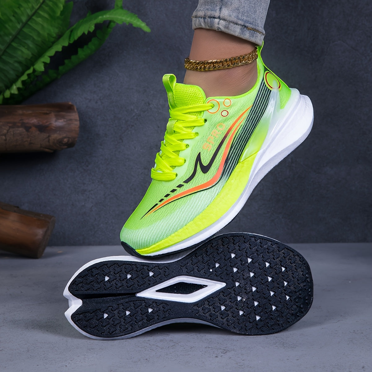 Women'S Multicolor Casual Sneakers Breathable Sneakers with Thick Soles, Walking, Running Perfect Gift for Fashion, Lowtop Laceup Walking Shoes, Non-Slip, Wear-Resistant, Fabric Lined Fashionable Footwear for All Seasons Suitable for Casual Wear
