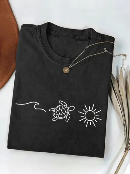 Comfortable Colors - Women'S T-Shirt with a Creative Letter Design, Retro Bible Style - Stylish Round Neck Top for Women, Made of 100% with Short Sleeves