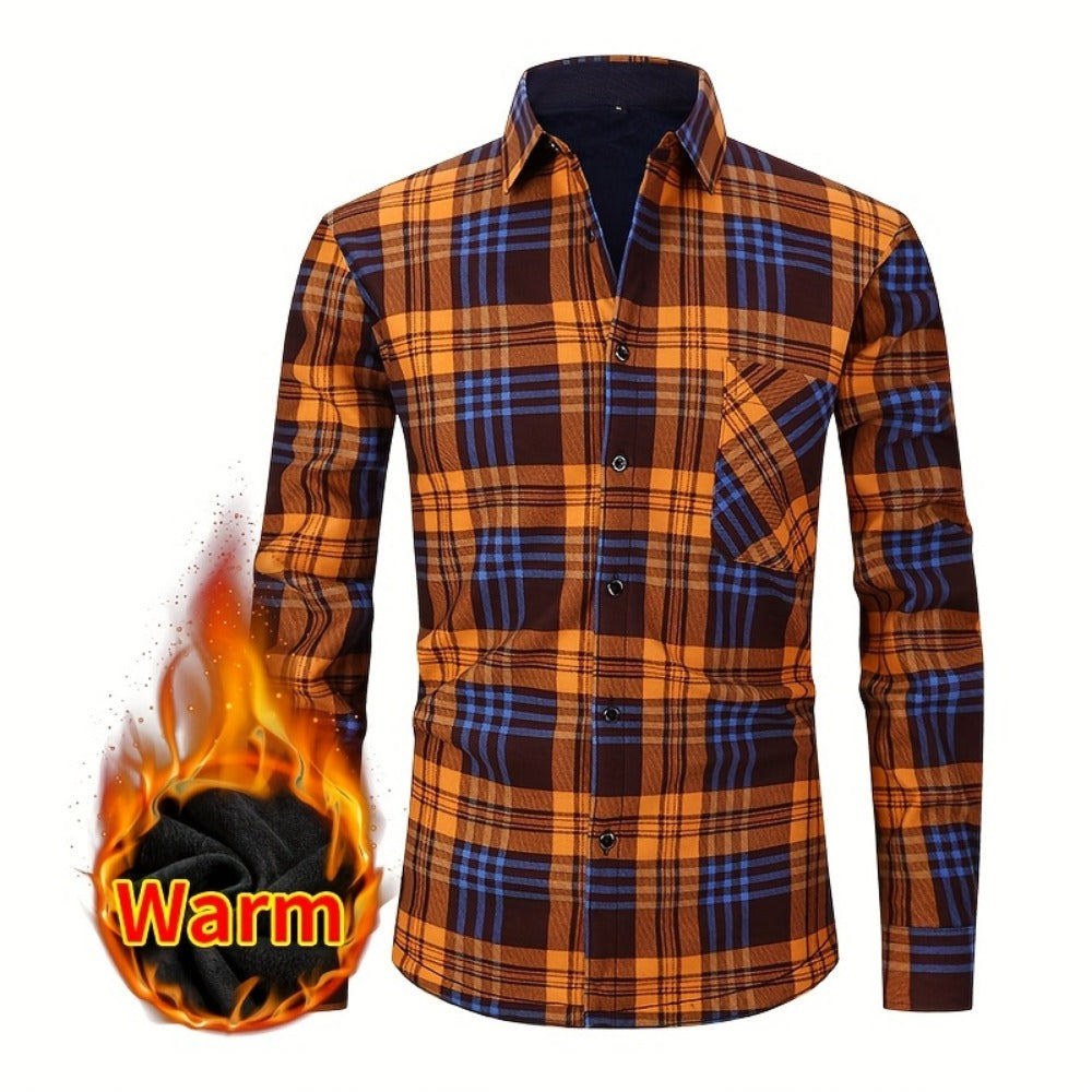 Unisex Lightweight Plaid Single-Breasted Jacket