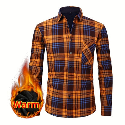 Unisex Lightweight Plaid Single-Breasted Jacket