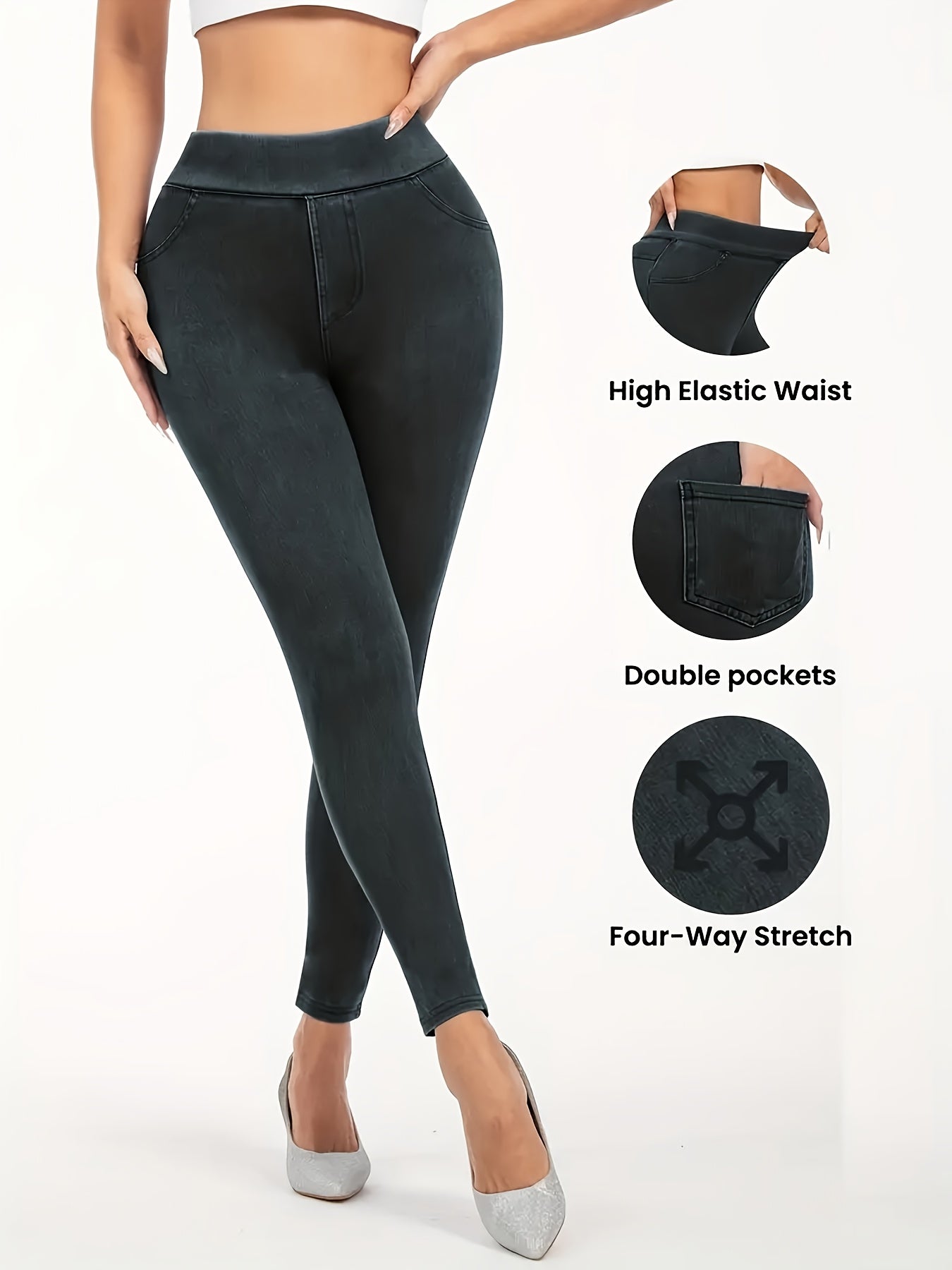 Women'S Elegant High Waist Slim Pants Versatile And Fashionable, Suitable for Daily Commuting, Leisure Outings, Shopping, And Wear, Four Seasons Wear Slim Pants