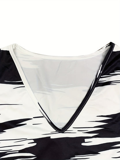 Set of a Sleeveless Tank Top with a V-Neck for Women And Fitted Shorts in a Solid Color