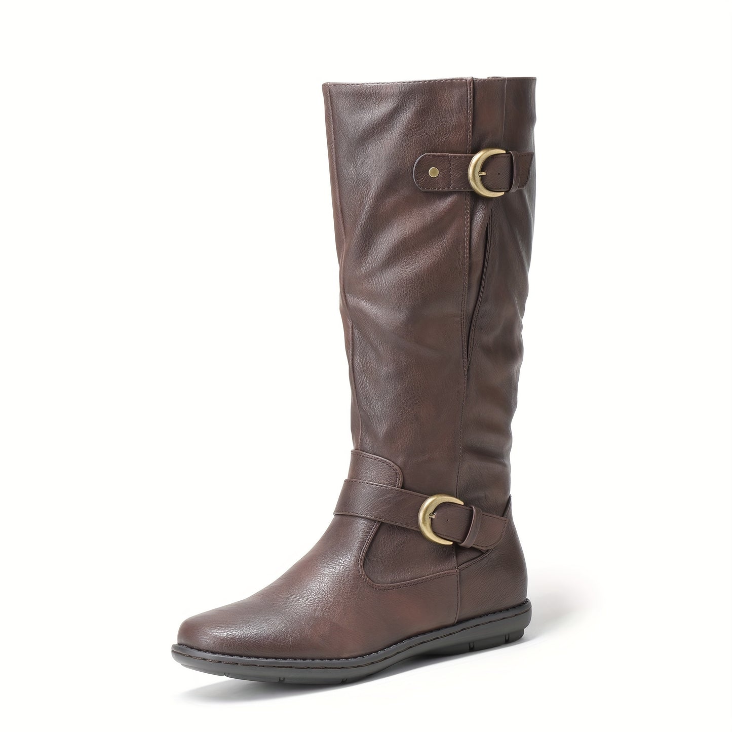 Women's Wide Calf Knee High Boots, Fashion Faux Fur-Lined Autumn Boots Winter Boots DurableComfortable Versatile Style Knee Length Women's Boots, Women Shoes
