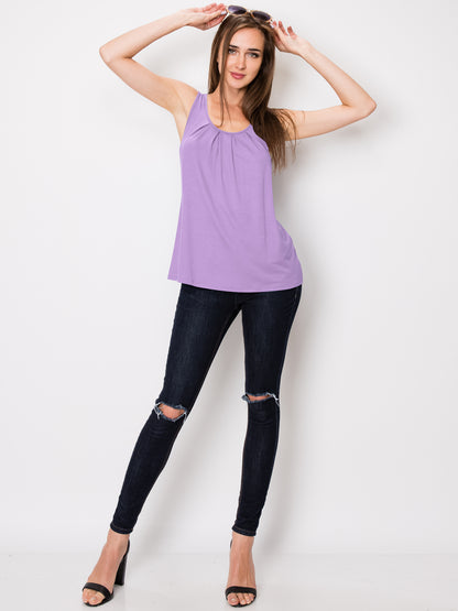 Women's Sleeveless Scoop Neck Loose Fit Tank Top