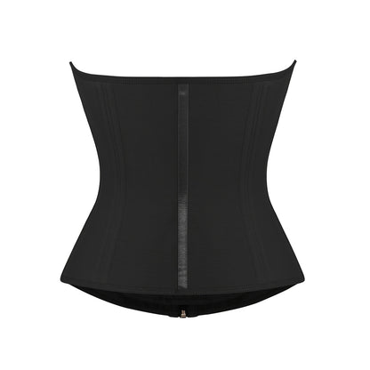 Feelingirl Plus Size Adjustable Hooks And Zipper Long Torso Tummy Control Corset Latex Waist Trainer for Women, 15 Steel Boned Back Support Waist Trainer Belt