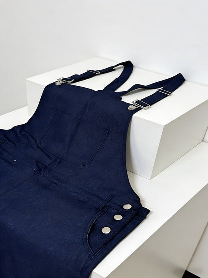 Plus-size Men's Loose-fitting Overalls, Suitable for Plus-size Men. Adjustable Straps, Durable Black Fabric, Suitable for Work And Outdoor Wear., PLUS SIZE