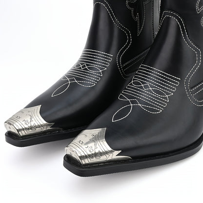 Men's Boots Vintage Casual Embroidered Pointed Toe Cowboy Boots