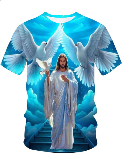 Men's Faith Graphic T-Shirt - Classic Neck Short Sleeve 446309