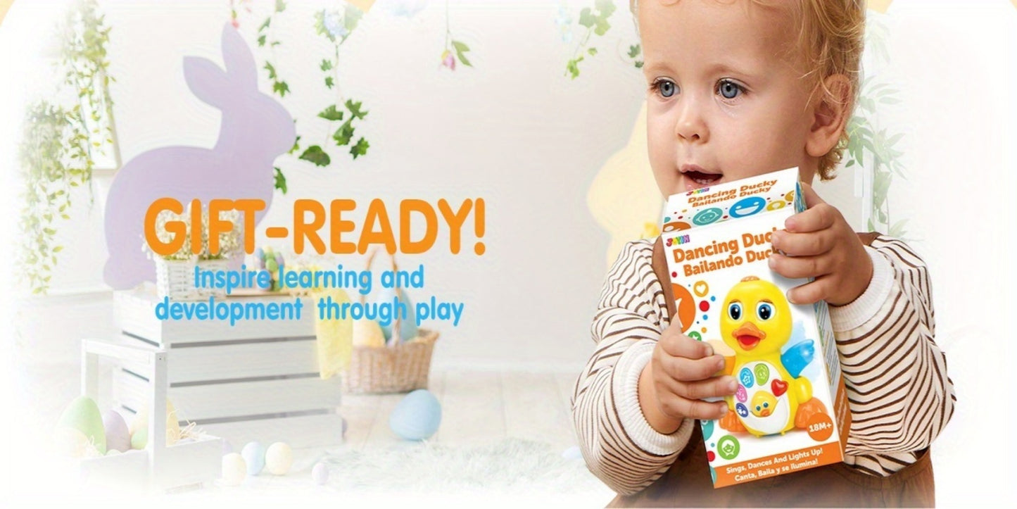 Musical Crawling Duck Baby Toy - Dancing, crawling, music and light-up play