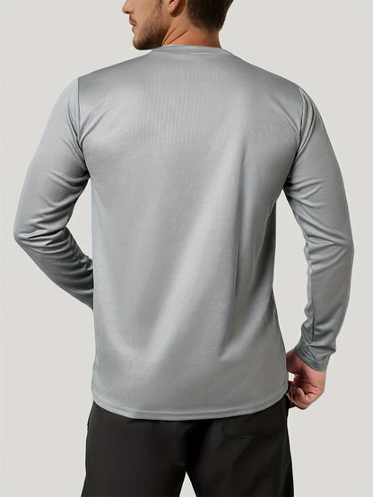 Men's 5-Pack Quick-Dry Long Sleeve Shirts - Breathable Mesh Fabric
