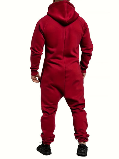 Men's Hooded Coveralls - Full-Zip One-Piece Design Style 3109