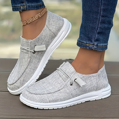 [Lightweight Casual Sneakers] Women's Casual Sneakers, Fashionable Walking Shoes, Lightweight New Women's Shoes Lightweight Non-slip Casual Sneakers - Breathable Fabric Upper, Round Toe Design, White Lace Closure And Cushioned TPU Sole For All-day Comfort