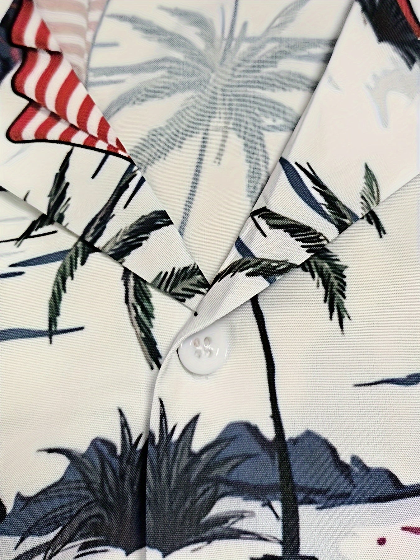Men'S Hawaiian-Style Shirt, a Casual Unisex Option for Summer Featuring a Short-Sleeve Button- Design with an Orangutan Flag Motif