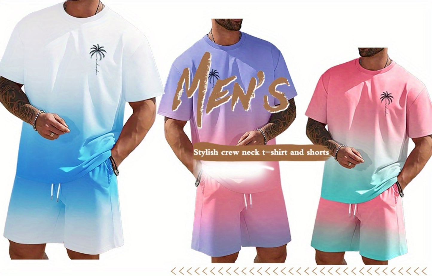 Men's Shirt and Shorts Set - Coordinated Summer Classic Edition