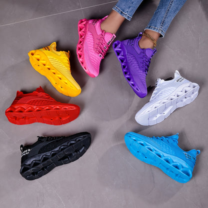 Breathable Non Slip Blade Tennis Walking Shoes - Womens Running Fashion Sneakers Gym Sports Work Trainers