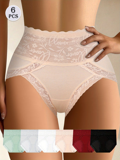 QUASTI 6pcs Women Underwear High Waist Tummy Control Panties- Seamless Butt Lifting Body Shaper, Soft Comfortable Breathable Fit, Everyday Wear Essential in Multi-color