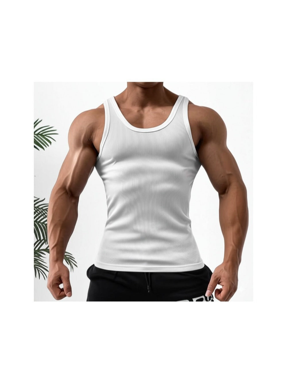 Men's Solid Color Tank Top - Classic Neck Sleeveless 463269