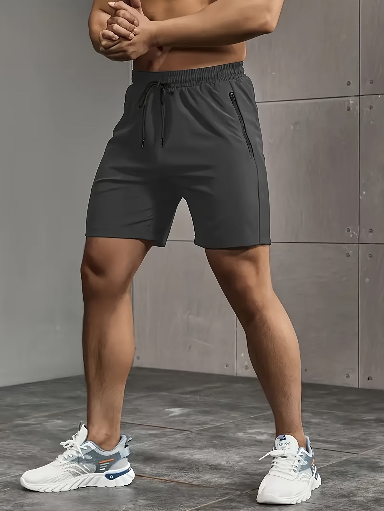 Men's Black+grey+navy Blue Polyester Printed Shorts - product view 9