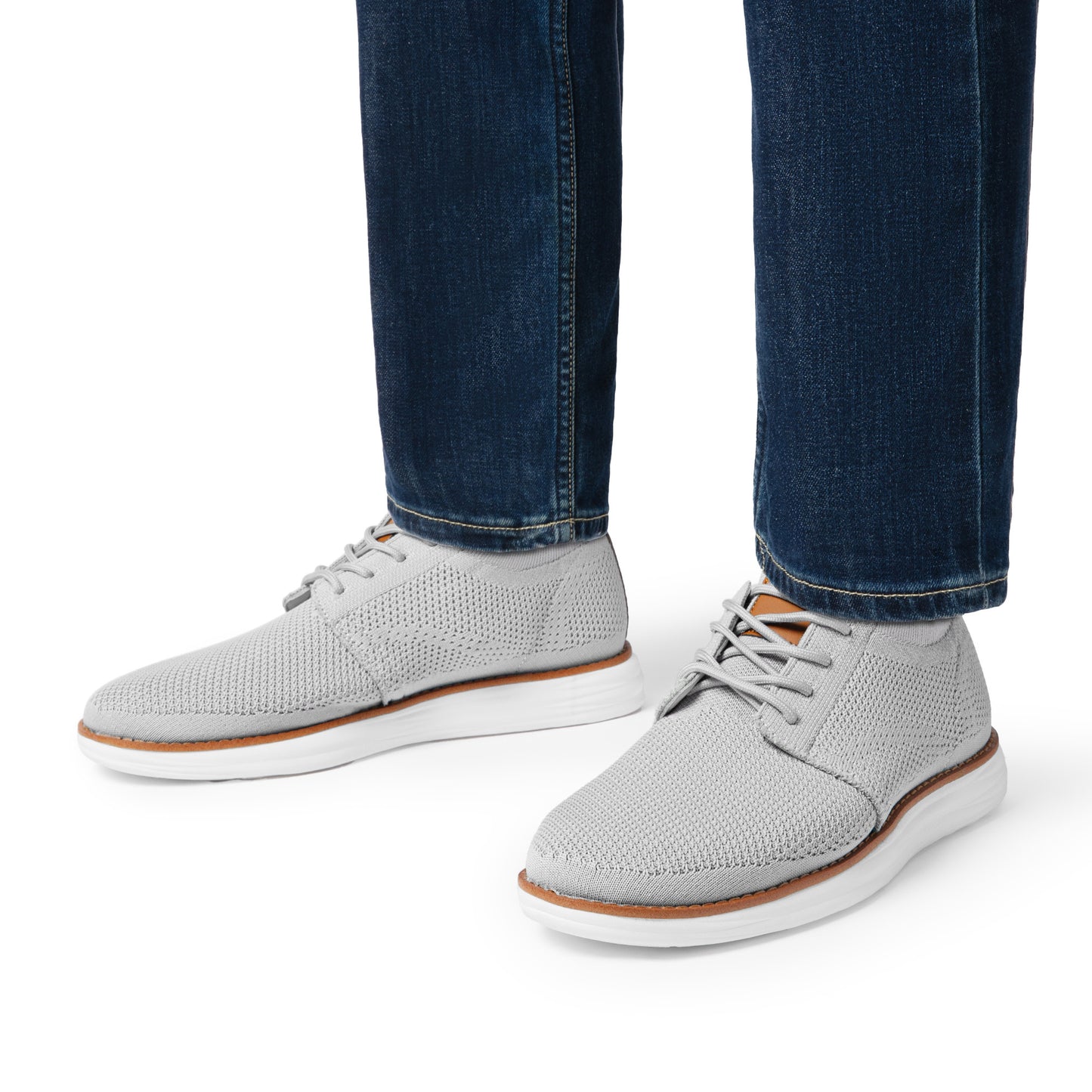 Bruno Marc Men's KnitFlex Breeze Mesh Sneakers Oxfords Lace-Up Lightweight Casual Walking Shoes