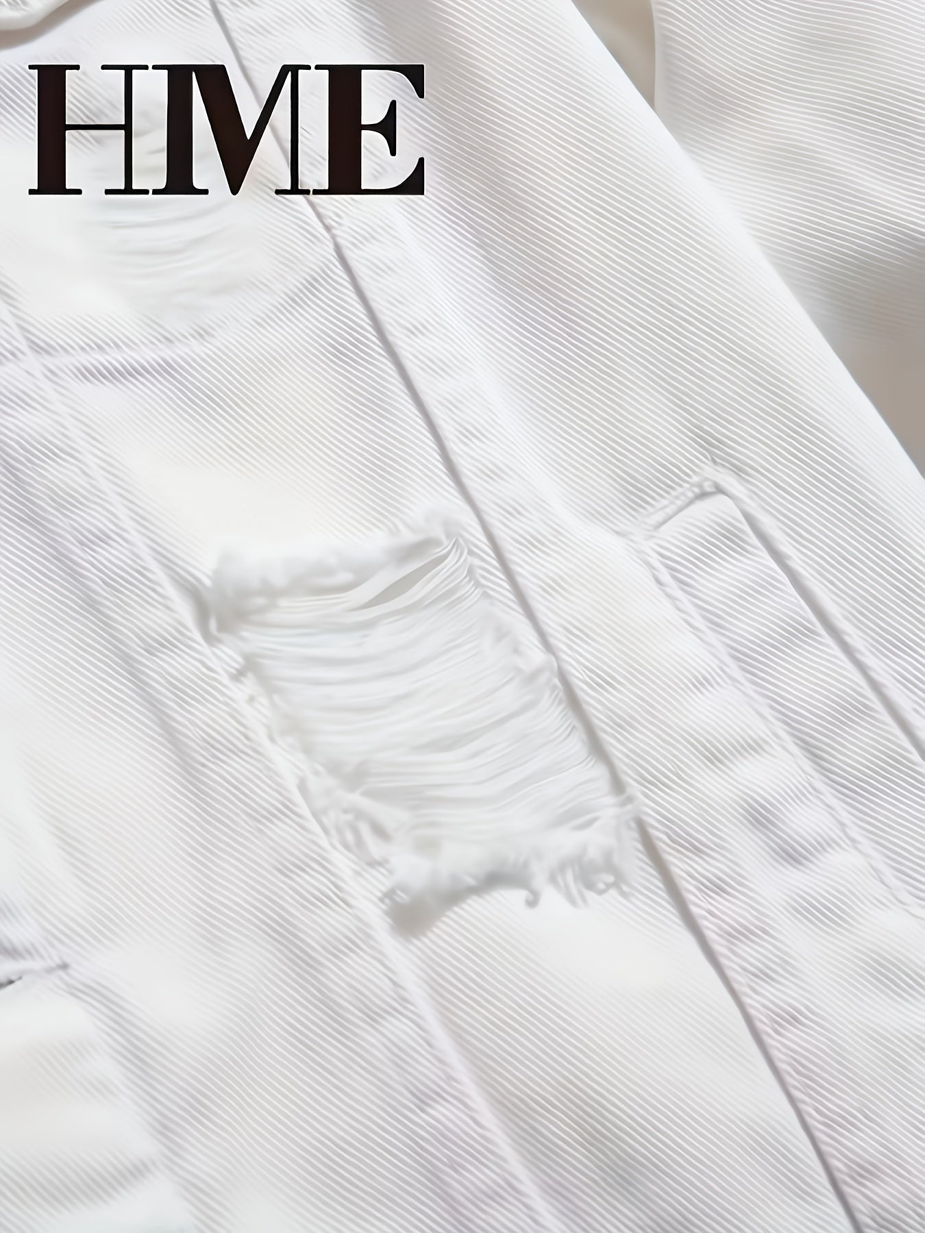 Men's White Denim Oversized Denim Jacket - product view 5