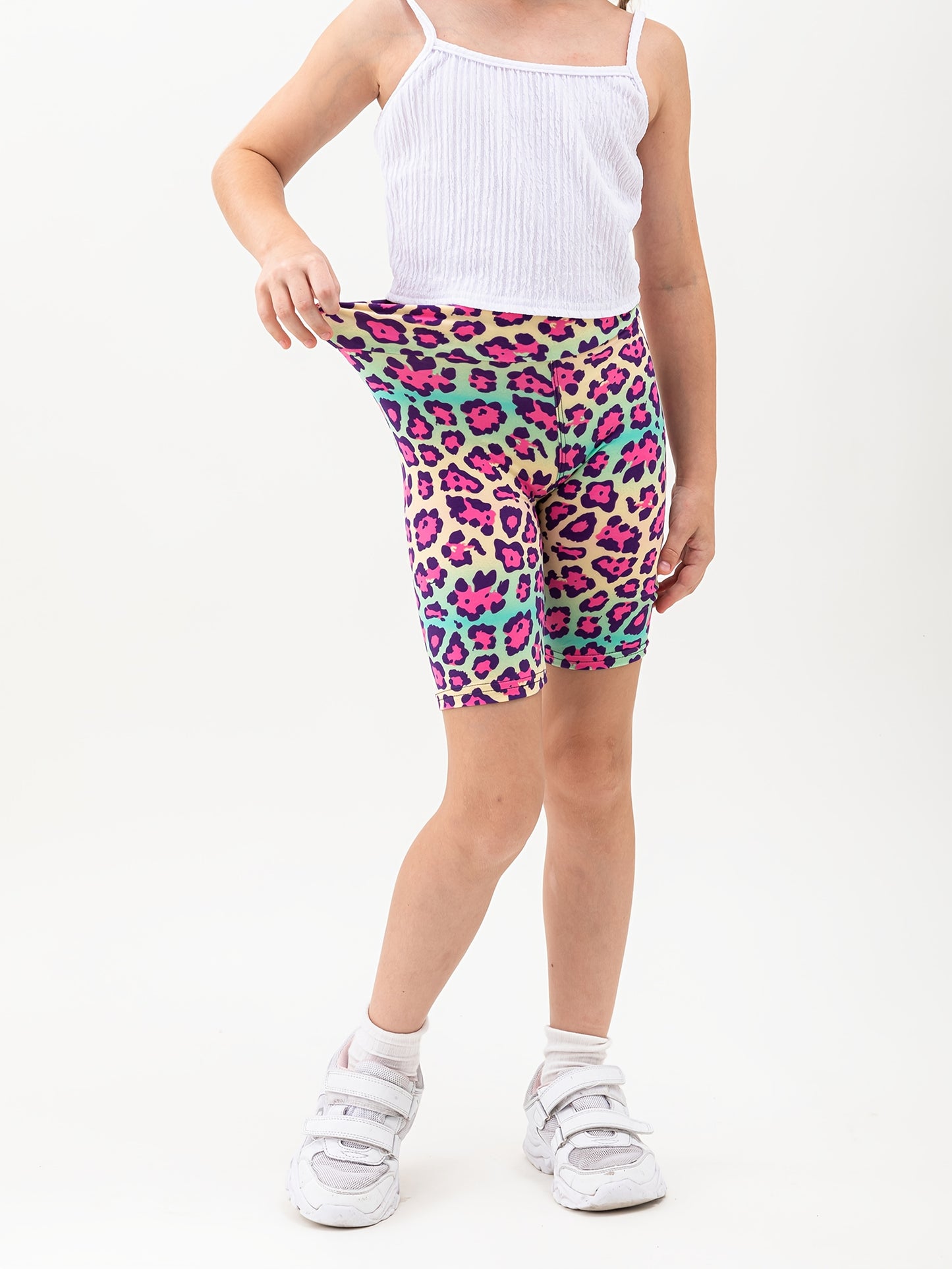 Girls' Mix Color Printed High-Waist Leggings - product view 8