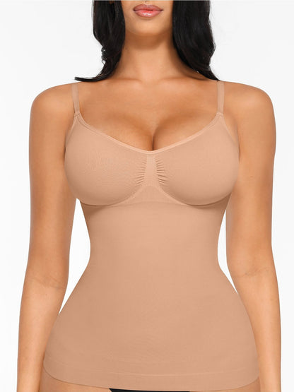 Womens Tank Top Shapewear Tummy Control Tops Cami Tank Compression V Neck Camisole