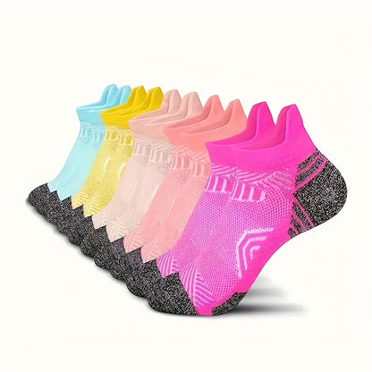 10/15 Pairs Compression Ankle Sports Pads, Fabric, Breathable Low Cut Label Design, With Thick Padding And Arch Support, Suitable For Running And Casual Wear