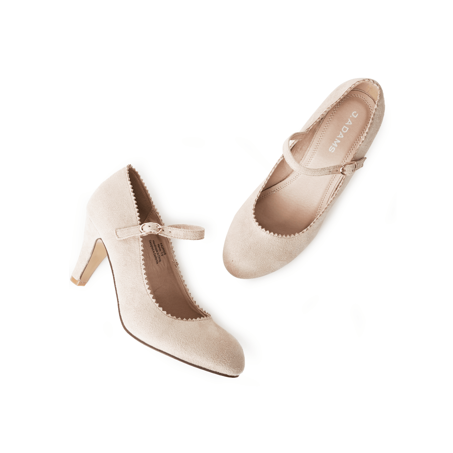 Honey Mary Jane Shoes for Women – Retro Vintage Oxford Pumps with Low Honey Kitten Heels, 1950s Round Toe Design and Adjustable Ankle Strap – Women’s Dress Shoes