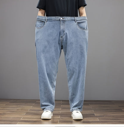 Men's Relaxed Fit Jeans - Classic Wash Clean Finish Travel