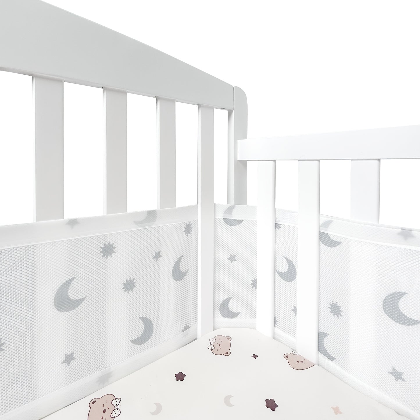 Breathable Crib Liner - 3 mm Mesh Arm Protection