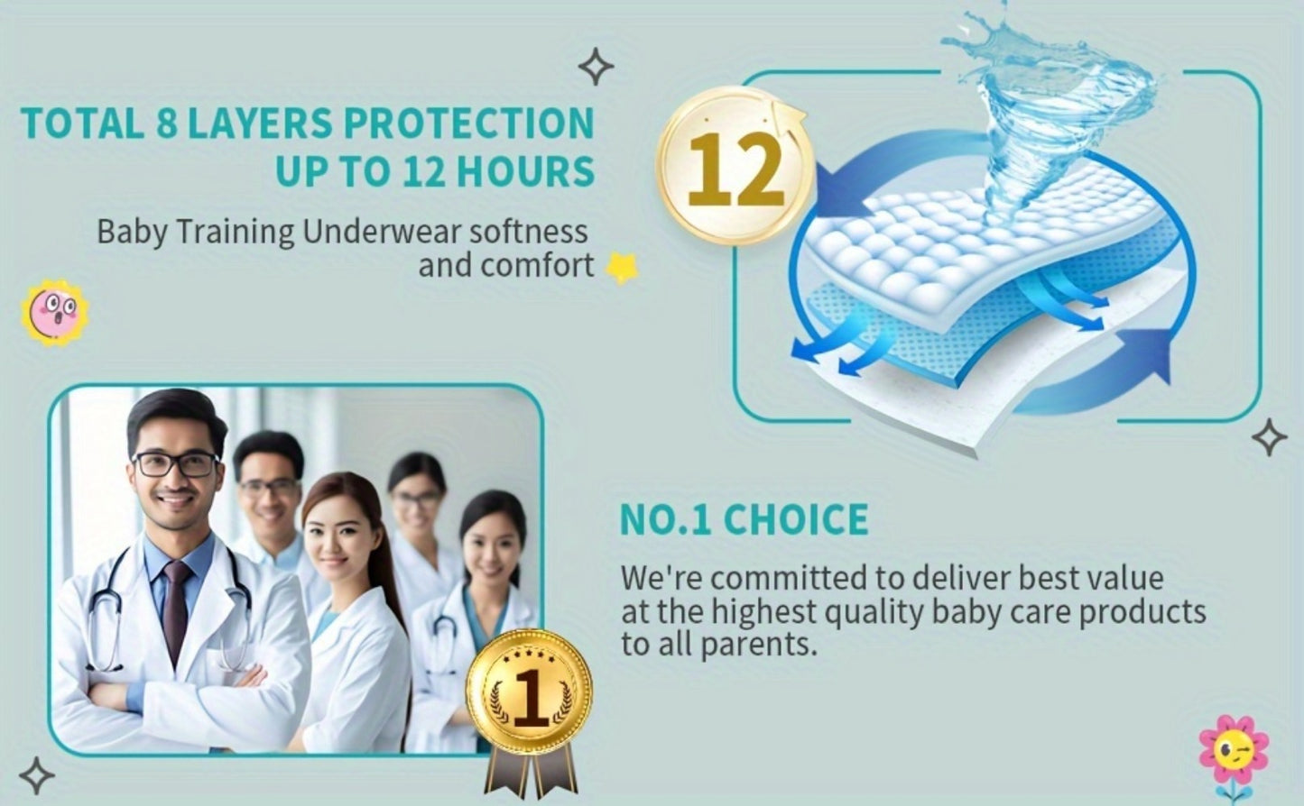 Baby Pull-Up Diapers - 64-68 Count
