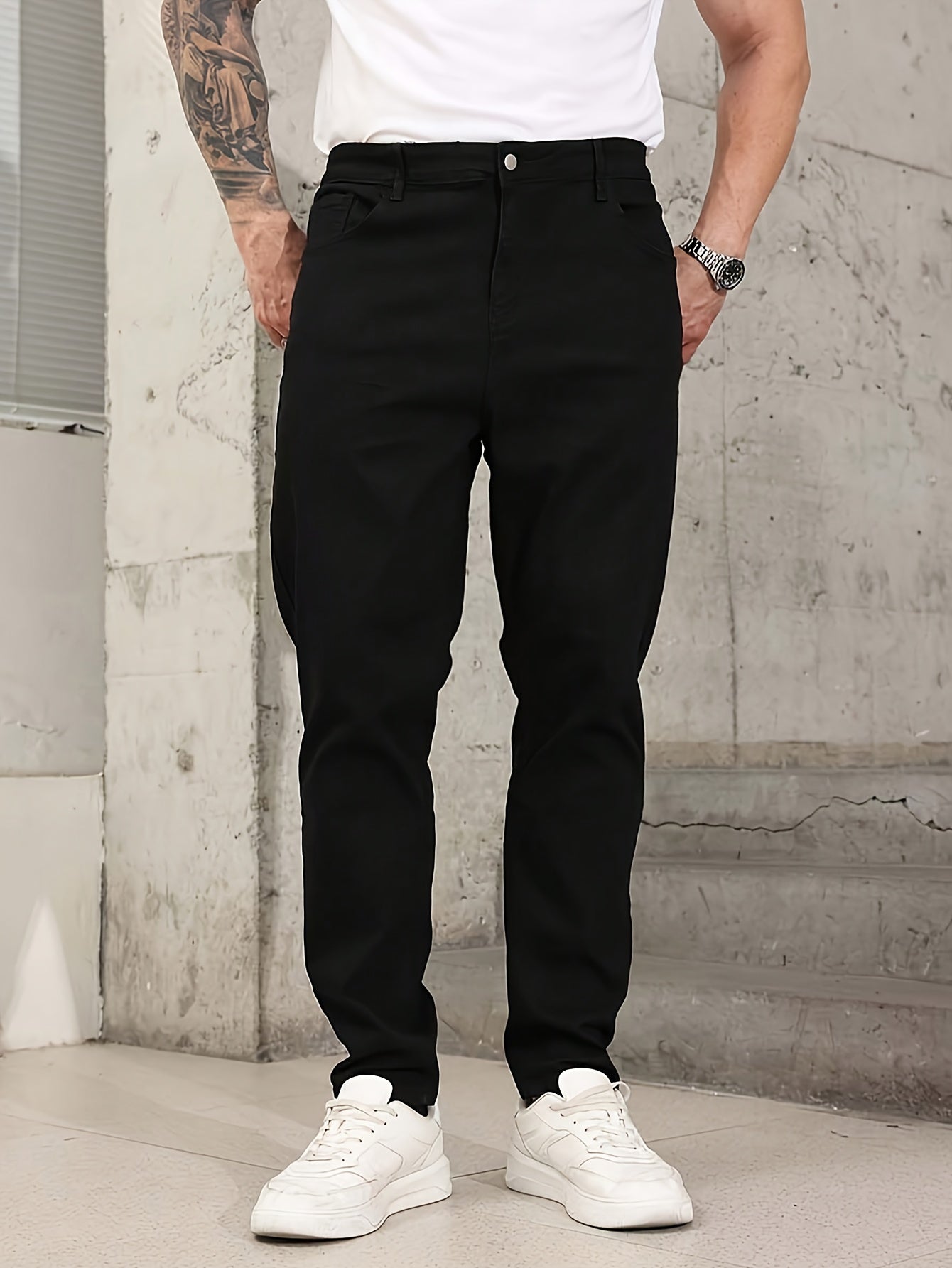 Men'S Classic Black Jeans with Regular Fit, Designed for All Seasons And Comfort, Suitable for Teenagers, Suitable for Casual Business Attire, Casual Attire, Travel Essentials, And Valentine'S Day Gifts