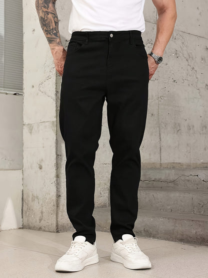 Men'S Classic Black Jeans with Regular Fit, Designed for All Seasons And Comfort, Suitable for Teenagers, Suitable for Casual Business Attire, Casual Attire, Travel Essentials, And Valentine'S Day Gifts