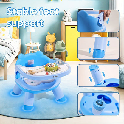 Kids High Chair - Detachable Double-Layer Dining Tray