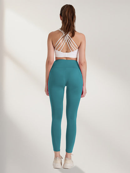 230g Women's Leggings Set of 3 High Waist Breathable with Pockets Compression Tights Multi-Color Suitable for All Seasons Daily Sports Fitness Yoga Shapewear