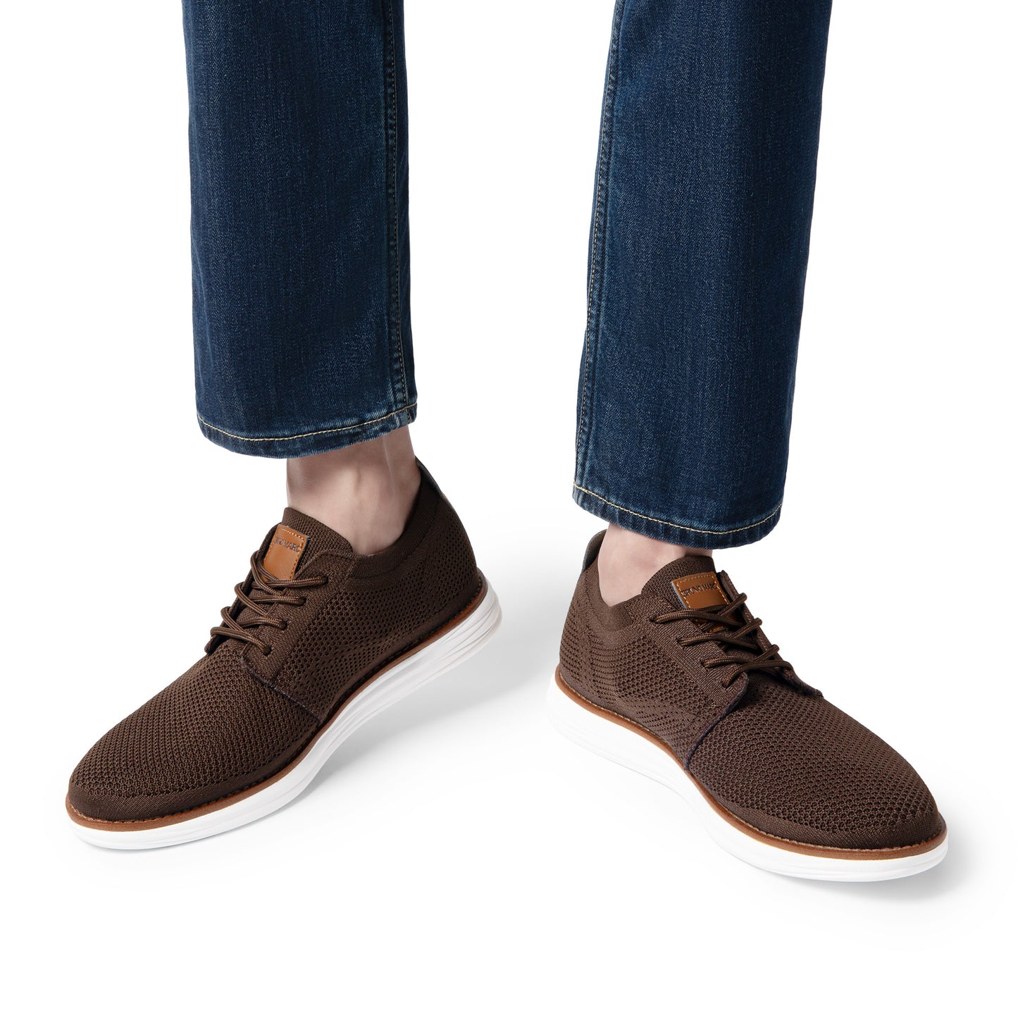 Bruno Marc Men's KnitFlex Breeze Mesh Sneakers Oxfords Lace-Up Lightweight Casual Walking Shoes