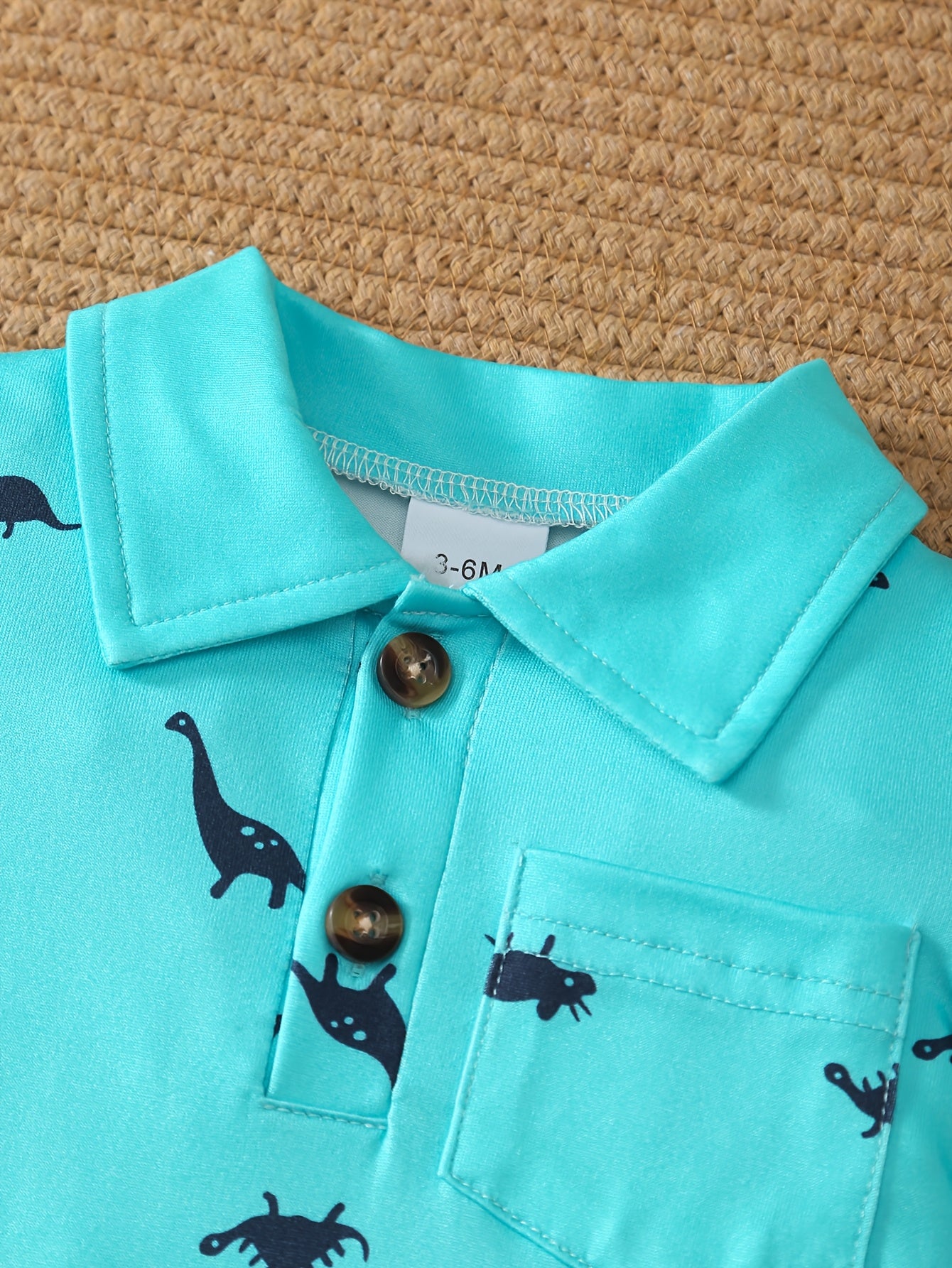 3pcs Baby Boy Summer New Cute Casual Collar Cool Little Monster Striped Jumpsuit 3pcs Set for Boys' Clothes, Perfect for Outdoor
