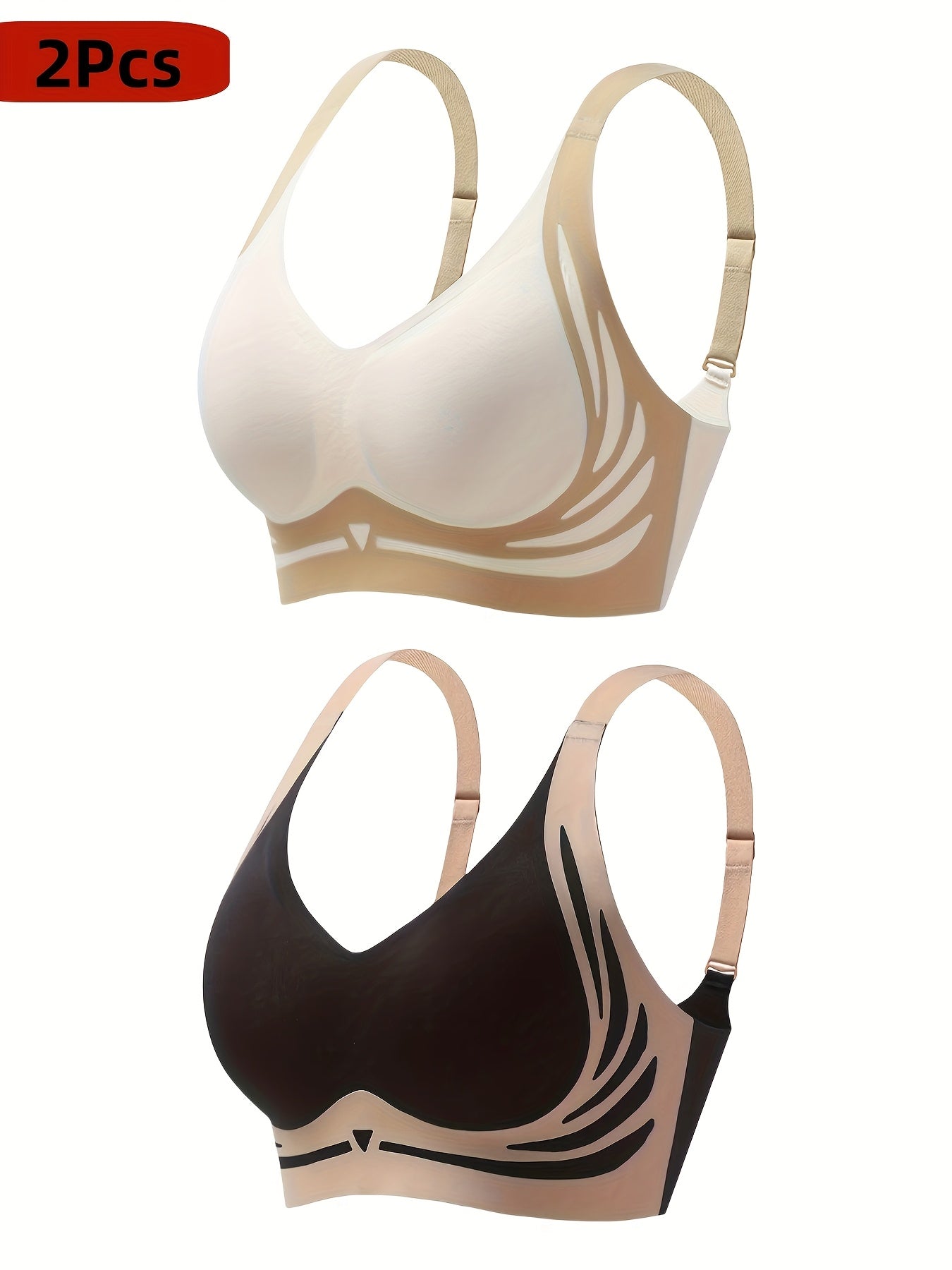 Stylish Women'S Seamless Sports Bra - Offers Medium Support with Stretchable Fabric, Features a Unique Striped Back, Fixed Lined Cups Ideal for Hiking And Outdoor Activities, Low Neckline with a Half Open Design, Perfect for Adventurous Wear