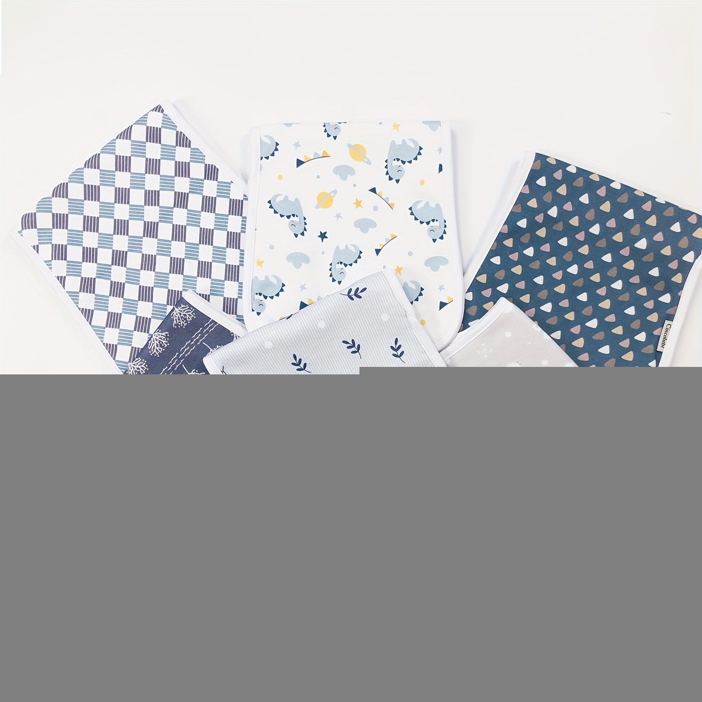 6-pack Soft And Breathable Newborn Burp Cloth, Spit-up Cloth, Cute Cartoon Unisex Design, Multi-purpose Burp Cloth Set For Babies