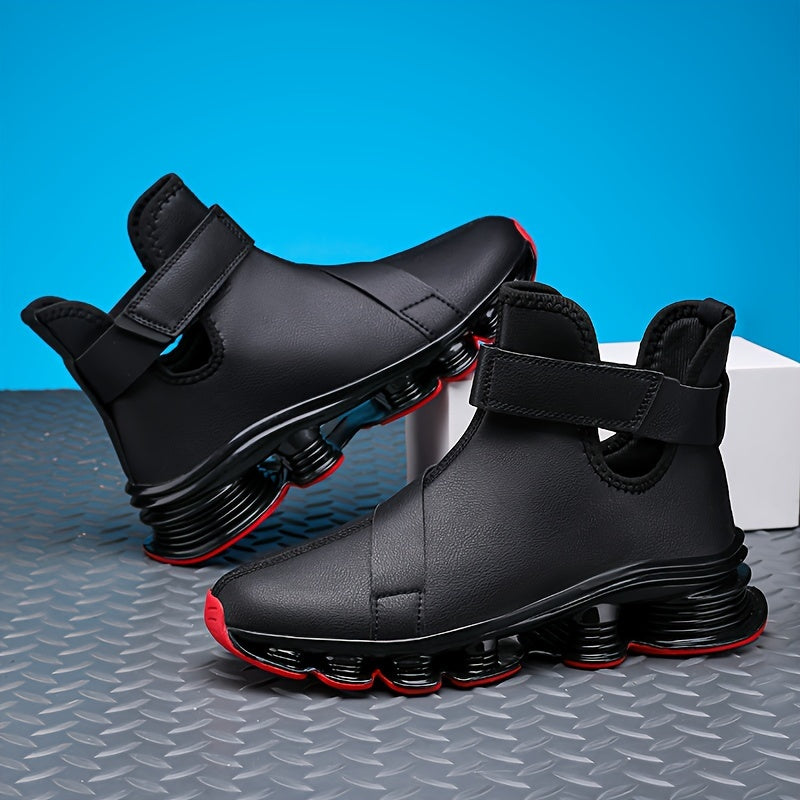Men's Casual Sneakers, High-Top Autumn/Winter Shoes, Blade Running Shoes, Slip-Resistant, Wear-Resistant, Shock-Absorbing, Sports Casual Walking Shoes