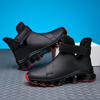 Men's Casual Sneakers, High-Top Autumn/Winter Shoes, Blade Running Shoes, Slip-Resistant, Wear-Resistant, Shock-Absorbing, Sports Casual Walking Shoes