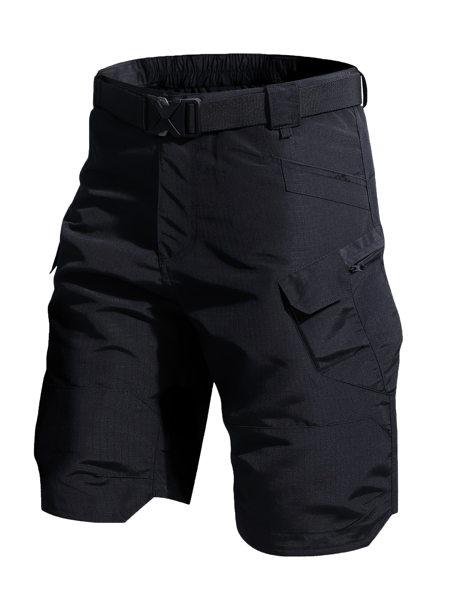 Men'S Multi-Pocket Shorts - Cargo Shorts - Casual Shorts - Breathable And Quick-Drying Design, Suitable for Hiking, Fishing And Outdoor Work (Belt Included) - Available in Black, Gray, Khaki | Breathable Fabric, Camping Equipment