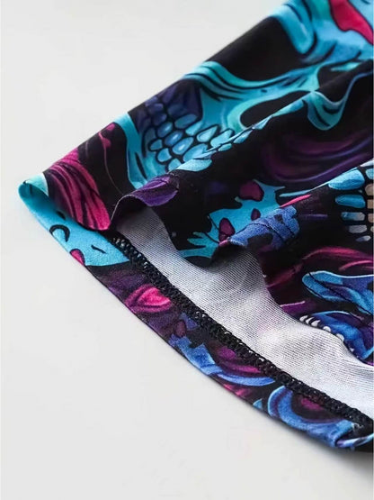 8pcs Men's Graffiti and Game Controller Boxer Briefs- Breathable Quick-Dry Polyester Fiber, Medium Elasticity, Random Camouflage Print for Home, Swimming, and Casual Wear, Playful Pattern Boxer Briefs|Comfortable and Well-fitting Boxer Shorts