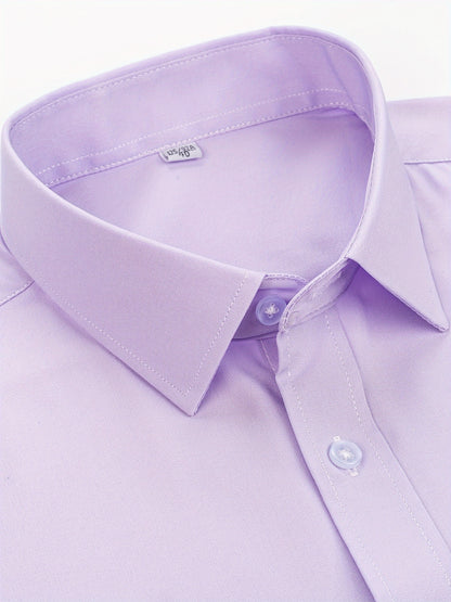3pcs Men'S Stretch Long Sleeve Business Casual Dress Shirts